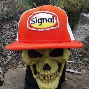 Vintage Signal Patch Snap Back Trucker Hat Cap